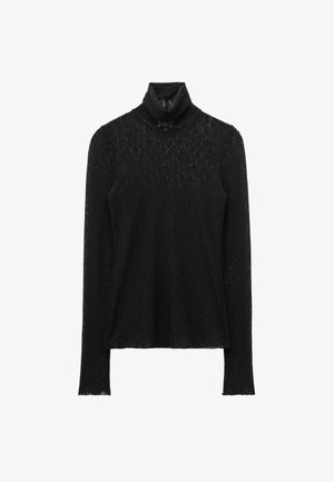 & OTHER STORIES, & OTHER STORIES LACE TURTLENECK TOP - T-shirt à manches longues - black