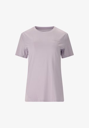 Lichtpaarse atletische T-shirt met korte mouwen en ronde hals, met een subtiel "Endurance" logo op de linker bovenborst.