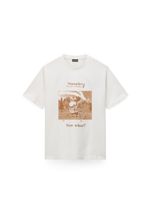 Napapijri, CABIN WHITE WHISPER - T-shirt imprimé - white whisper