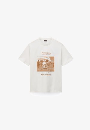 Napapijri, CABIN WHITE WHISPER - T-shirt imprimé - white whisper