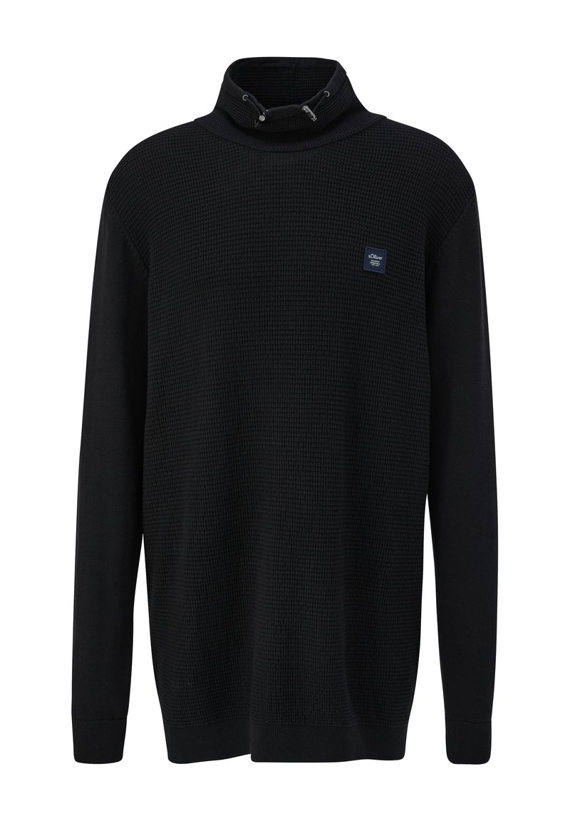 s.Oliver MIT ROLLKRAGEN - Strickpullover - schwarz
