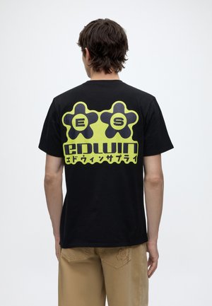 Edwin SAKURA  - T-shirt imprimé - black