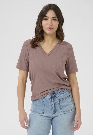 KASAMANTHA - T-shirts basic - deep taupe cc