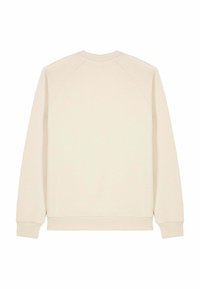 Felpa color crema con scollo rotondo, maniche raglan e polsini e orlo a costine, realizzata in tessuto morbido e testurizzato.