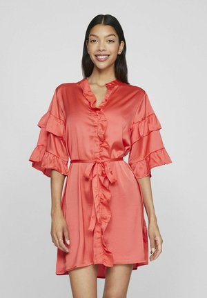 VILA KURZ KURZARM - Blousejurk - poppy red