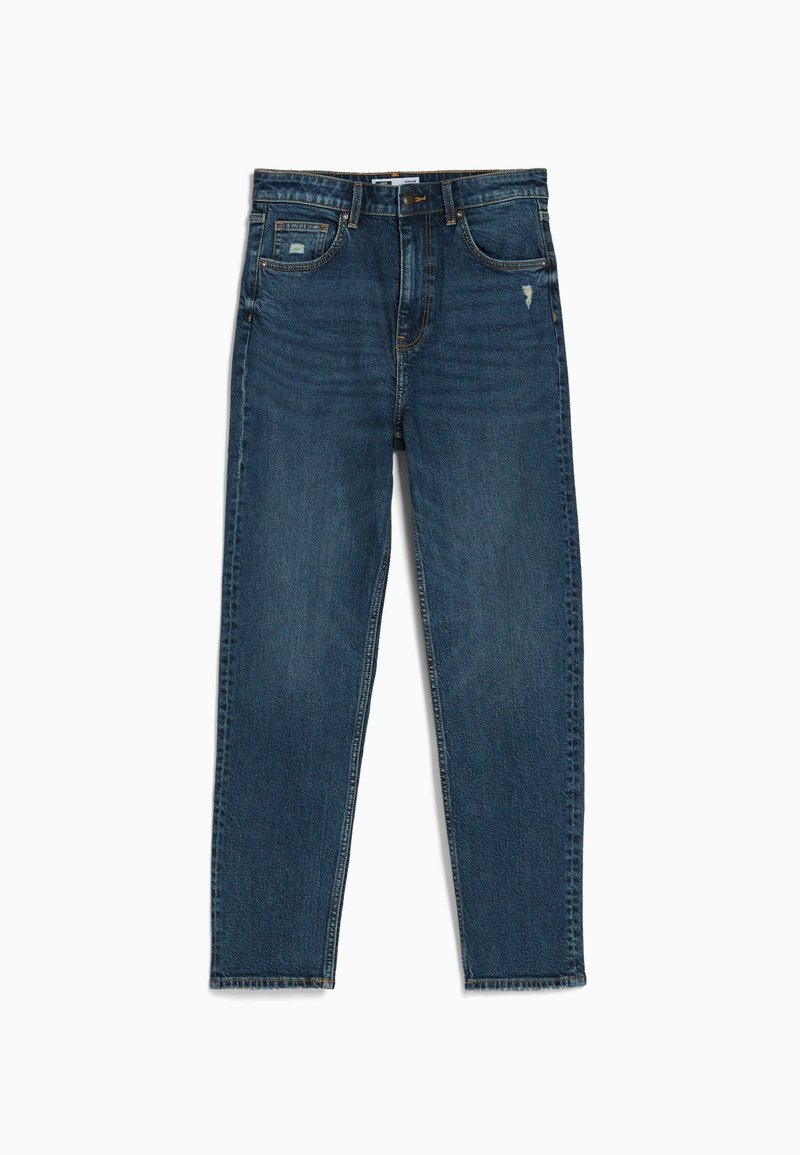 Bershka Slim fit jeans donkerblauw