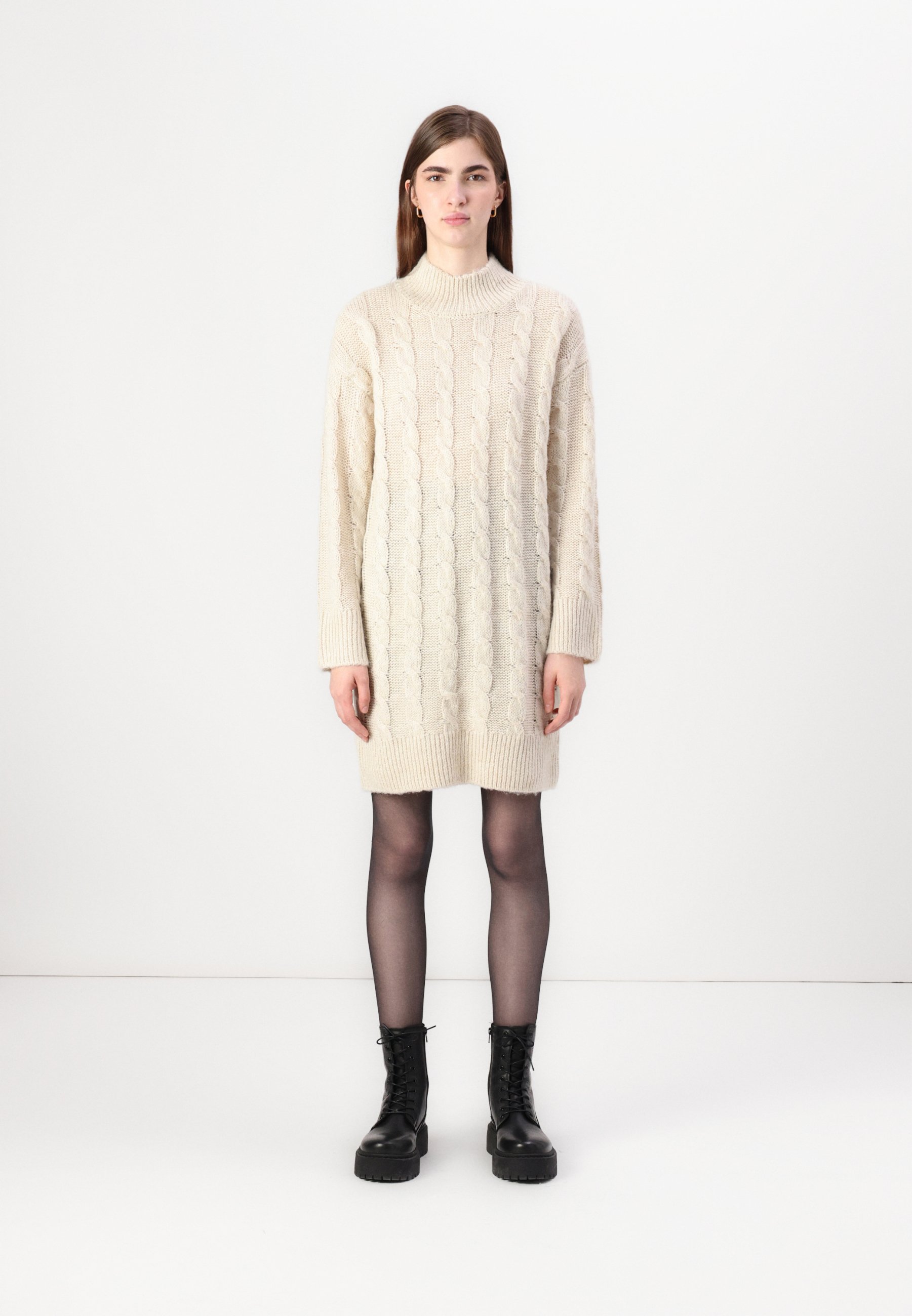 YAS YASLULU DRESS - Jumper dress - birch/off-white - Zalando.co.uk