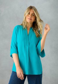 Live Unlimited London NEHRU COLLAR - Camicetta - turquoise