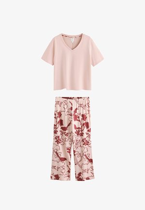 Next, REGULAR FIT - SHORT SLEEVE SET - Nachtwäsche Set - pink floral
