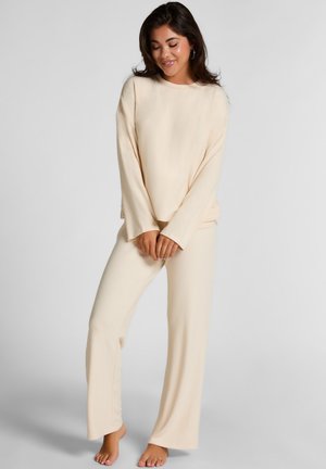 Hunkemöller BRUSHED - Nachtwäsche Hose - white