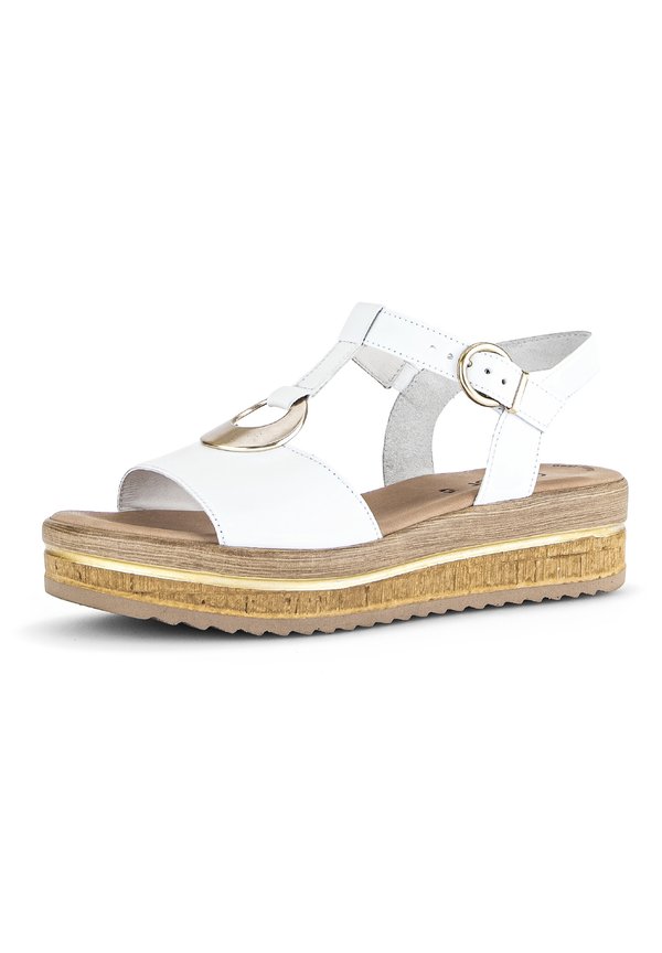 Platform sandals - weiss gold3