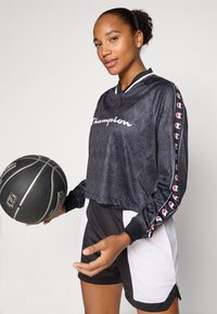 Champion SPORT HERITAGE LONG SLEEVES V NECK - Hosszú ujjú felső - black