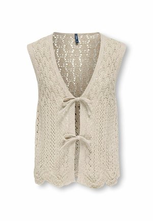 ONLY GIRLS KNITTED TOP KOGNOLA KNITTED TOP - Bodywarmer - oatmeal