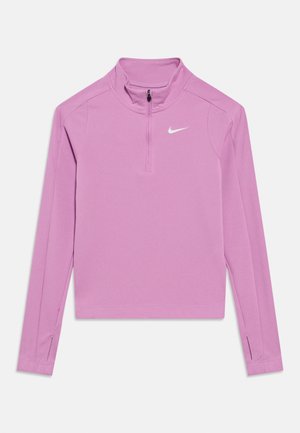 DRY FIT LONG SLEEVE HALF ZIP UNISEX - T-shirt à manches longues - magenta/white