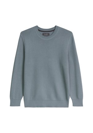 Marc O'Polo, MARC O'POLO DFC PULLOVER REGULAR MIT SMARTER QUERRIPPE   - Strickpullover - black pepper