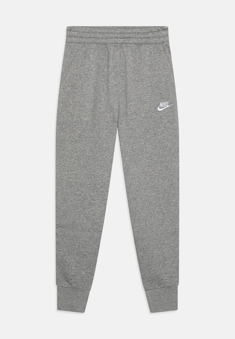 Nike Sportswear CLUB - Tracksuit bottoms - dark grey heather/base grey/white/grey - Zalando.co.uk