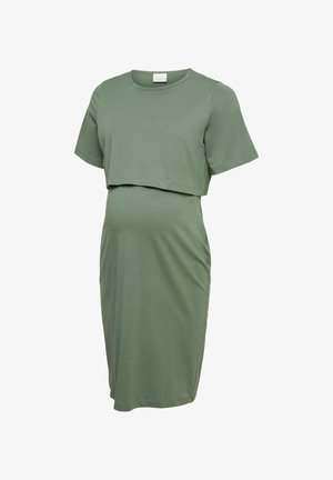 MAMALICIOUS, KLEID MLMAY UMSTANDSKLEID - Robe t-shirt - agave green