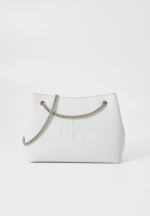 SCULPTED CHAIN SHOULDER BAG - Handbag - sky gray