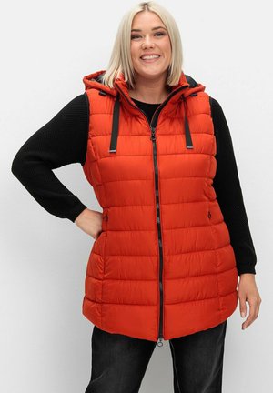 Sheego, Waistcoat - rostrot