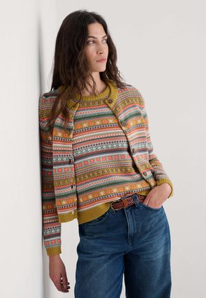 Seasalt Cornwall Cardigan - multi carved relief pear