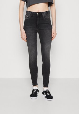 Skinny-Farkut - black denim