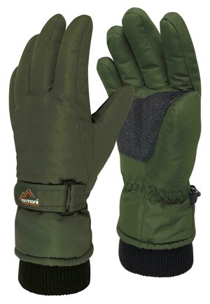 Unisex gefütterte  Winter Skihandschuhe wattierte Thermohandschuhe - Gloves - oliv