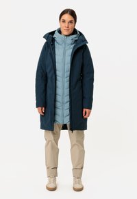 Vaude ANNECY 3IN1  - Pūkinis paltas - dark sea nordic blue