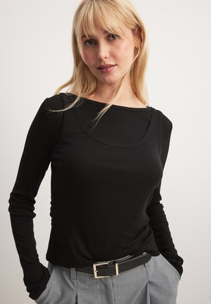 DOUBLE LONG SLEEVE - Longsleeve - black
