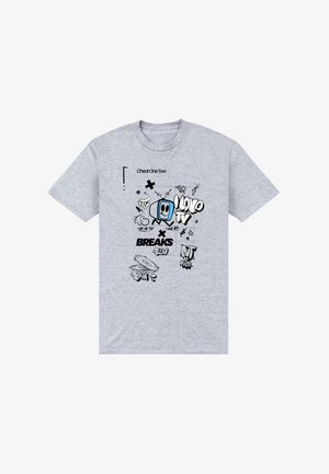 Henry Tiger, MATT KEELING CHECK ONE TWO - T-Shirt print - light heather