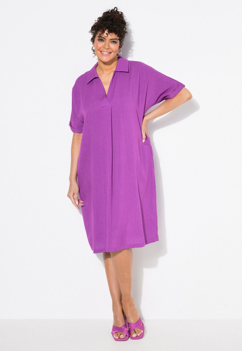 Ulla Popken SHORTSLEEVE - Denní šaty - violet