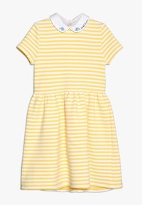 Polo Ralph Lauren STRUCTURED STRIPE - Denní šaty - signal yellow/white