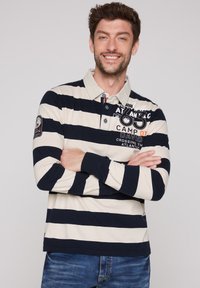 Camp David MIT BLOCK - Poloshirt - blue navy ecru