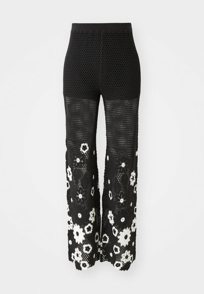 Maje POCHETTY - Παντελόνι - noir/blanc