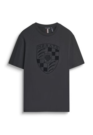 RELAXED WITH AND FLOCK LOGO - T-Shirt print - black