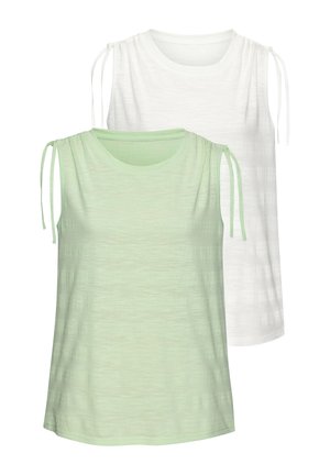 Top - lime, weiß