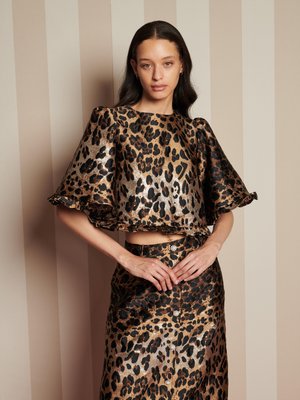 SUITE LEOPARD JACQUARD - Blouse - brown