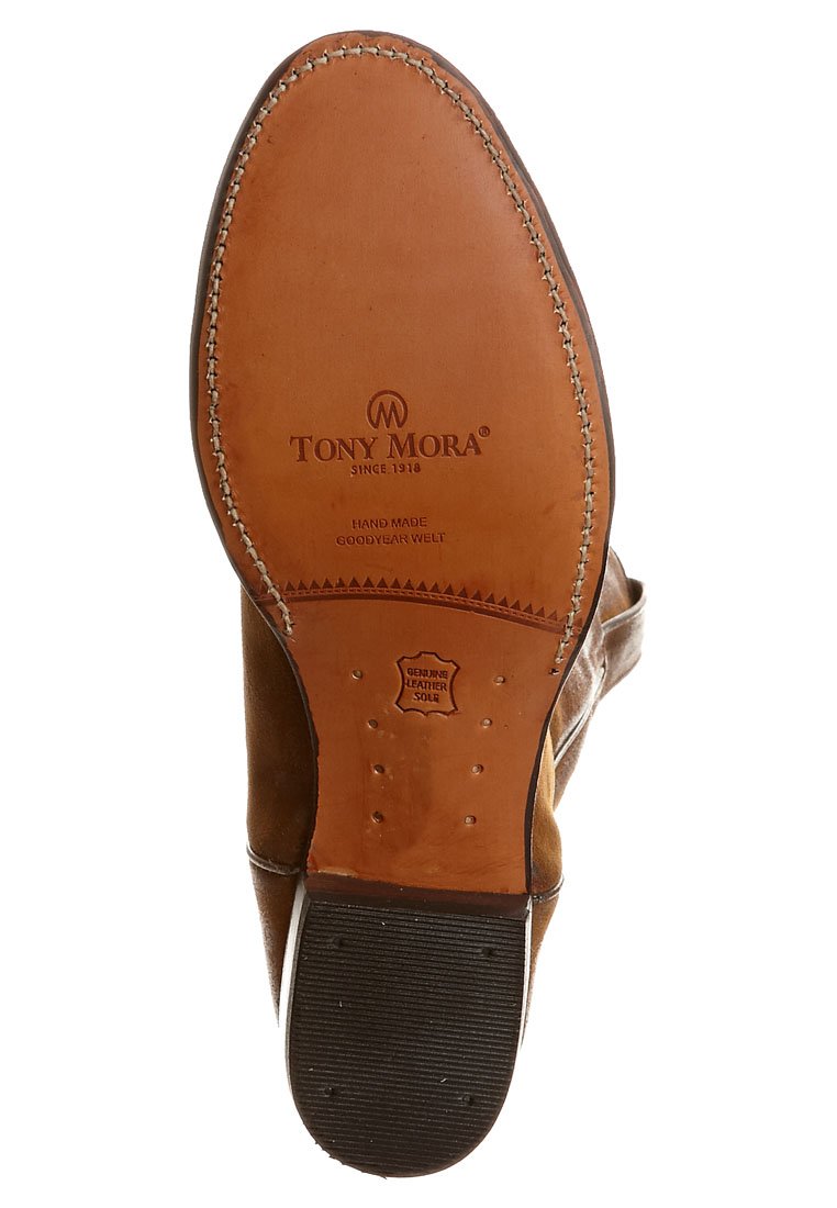 Tony Mora U MON SUELA - Cowboy-/Bikerboot - serraje brash tabaco/cognac -  Zalando.ch