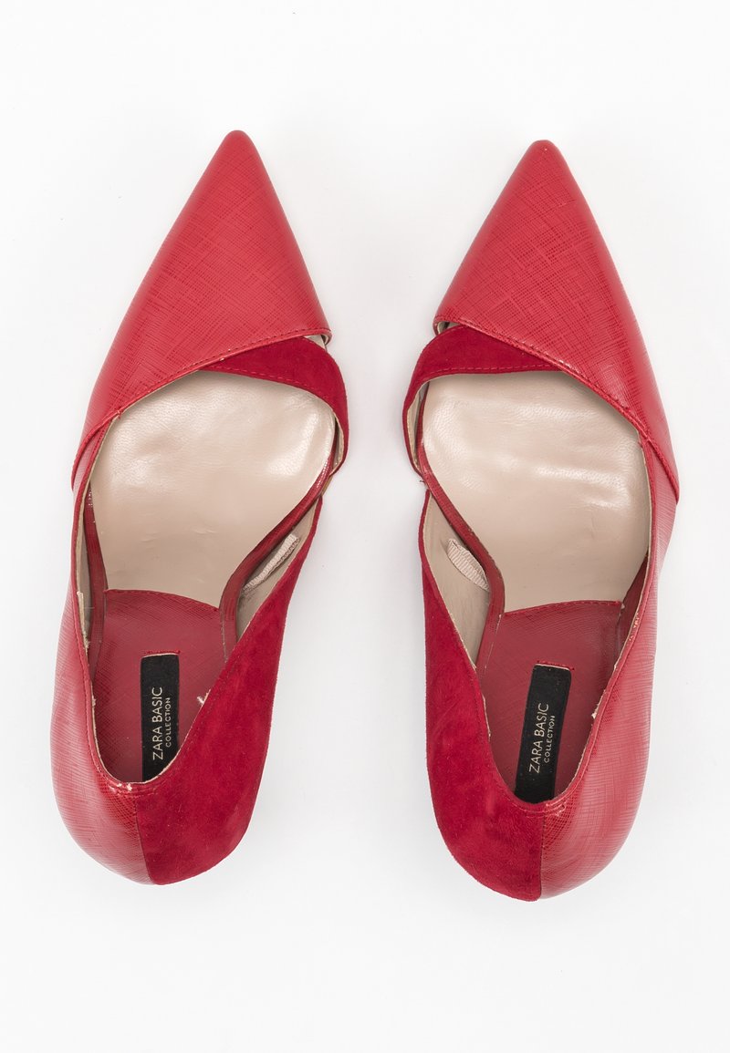 Zara High Heel Pumps red/rot (Pre-owned) Zalando