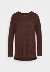 ICHI Svetr - dark brown