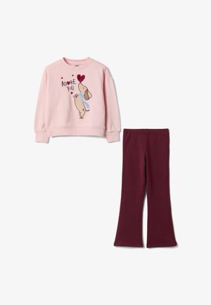 OVS, SET WITH PUPPY PRINT - Survêtement - red pink