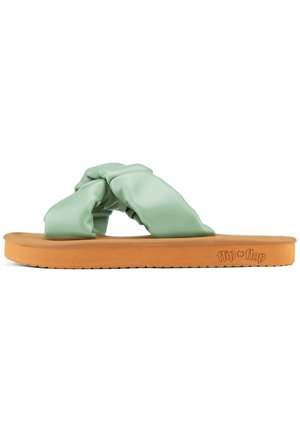 FAUNA CROSS - Pantolette flach - aquagreen