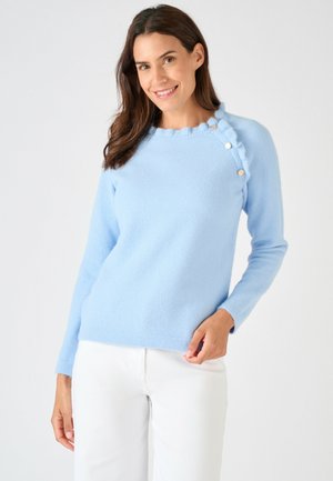 À VOLANTS  - Trui - bleu grisé