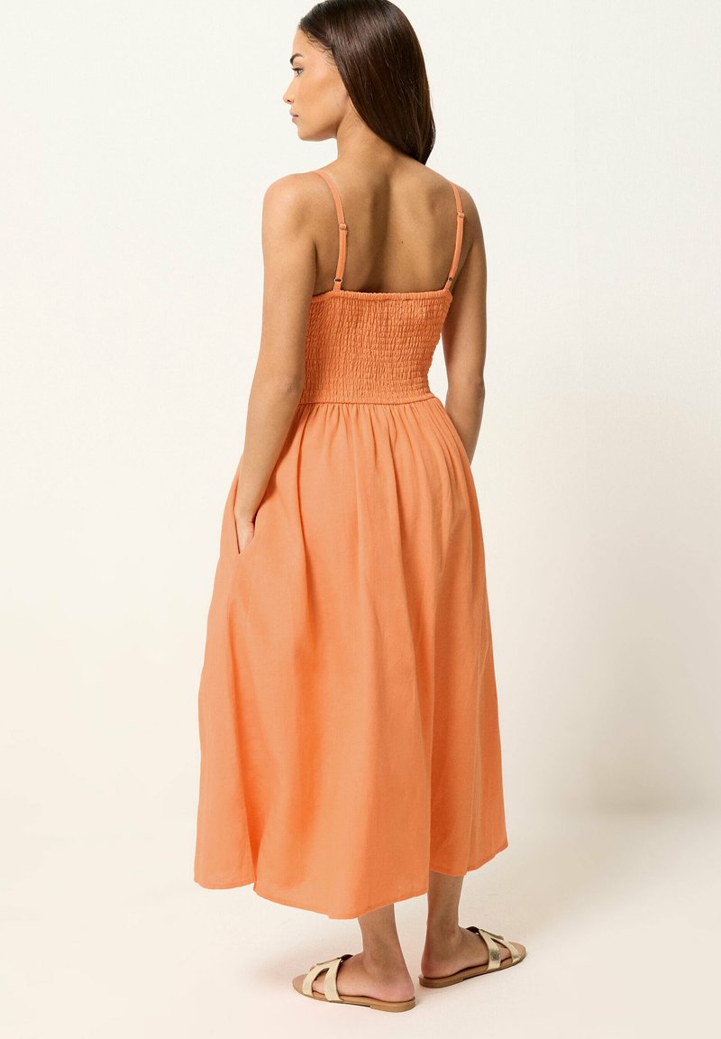 strapless open back dress Vintage Blossom Corduroy Dress