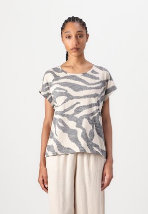 TOM TAILOR INSIDE PRINTED - Print T-shirt - beige