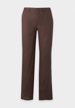 Palm Angels, LONG PANT - Pantalon classique - brown/off white