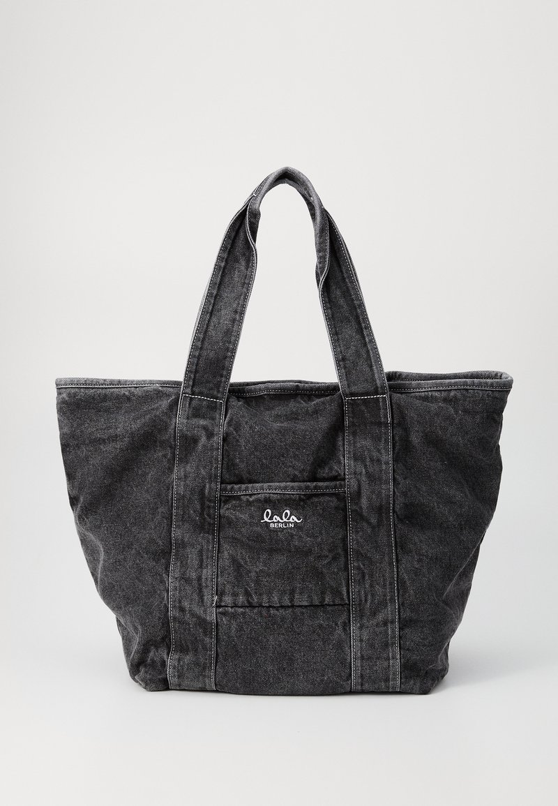 Washed Lala lala Berlin EAST WEST TOTE MERGE WASHED BLACK - Cabas - washed black ...