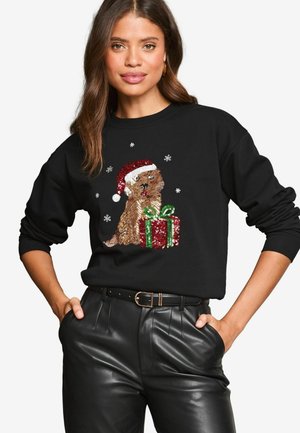 CHRISTMAS REGULAR FIT - Sweatshirt - black