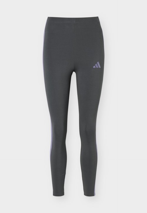 adidas ESSENTIALS 3 STRIPES - Leggings - grey five/magic lilac — foto 5