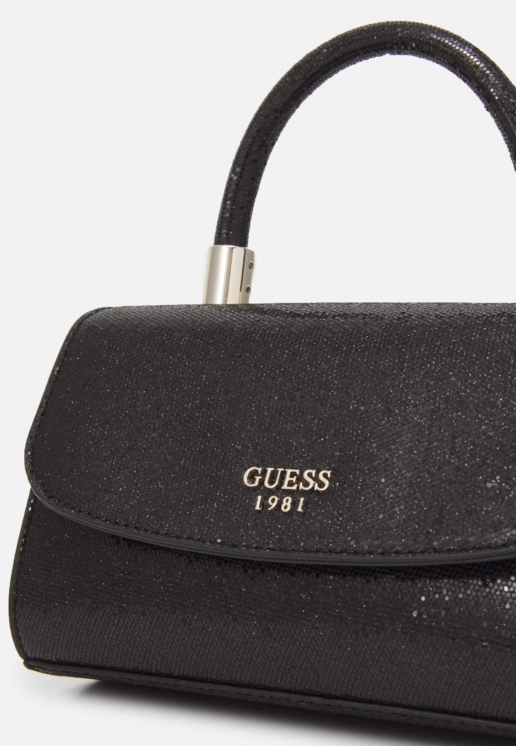 black mini top handle bag