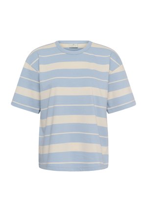 Kaffe, KAWINNY 1/2 - T-Shirt print - blue fog turtledove stripe